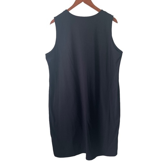 EILEEN FISHER Organic Cotton Knit Tank Dress In Black 1X NWT - Picture 4 of 12